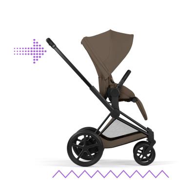 Cybex Duo ePriam Comfort Matt Black-Coconut Brown