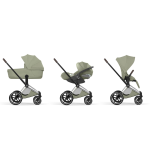Cybex Priam Trio Style Sage Green Chrome con Cloud T Plus