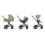 Cybex Trio Priam Style Sage Green con telaio Matt black e Cloud T I-Size Plus