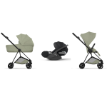 Cybex Trio Mios Style Matt Black-Sage Green con Cloud T Plus
