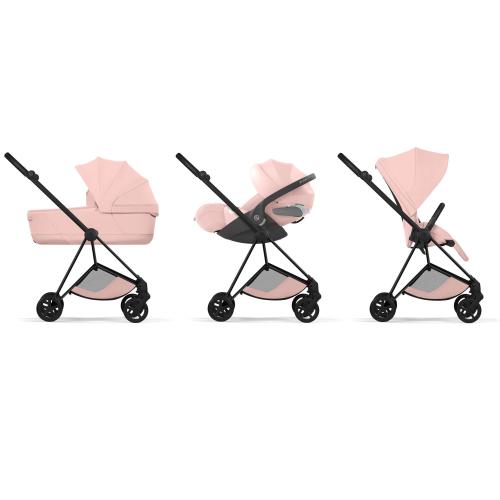 Cybex Trio Mios Style Matt Black-Peach Pink con Cloud T Plus
