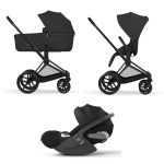 Cybex Trio Priam Comfort Matt Black-Sepia black con Cloud T i-Size
