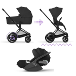 Cybex Trio ePriam Comfort Matt Black-Sepia Black con Cloud T i-Size