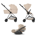 Cybex Trio Mios Comfort Matt Black-Cozy Beige con Cloud T Plus