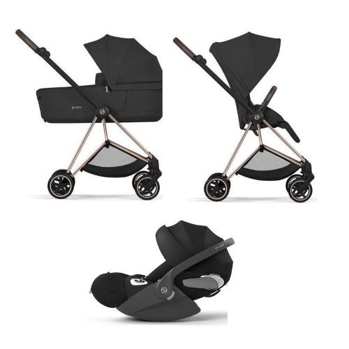 Cybex Trio Mios Comfort Rosegold-Sepia Black con Cloud T i-Size