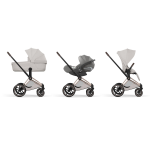 Cybex Trio Priam Style Rosegold-City Grey con Cloud T I-Size Plus