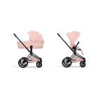 Cybex Duo Pram Style Matt Black-Peach Pink