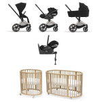 Set Nascita neonato con Cybex Priam 4 in 1 e kit Stokke Sleepi V3 Natural