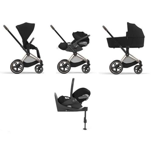 Cybex Trio Priam 4in1 Sepia Black-Rosegold con Cloud T i-Size e Isofix