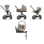 Cybex 4 in 1 Priam Cozy Beige-Matt Black con Cloud T i-Size e Isofix