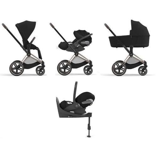 Cybex Priam 4 in 1 Sepia Black-Rosegold con Cloud T I-Size Plus e Isofix