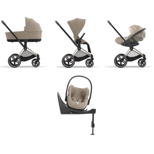 Cybex 4 in 1 Priam Cozy Beige-Rosegold con Cloud T i-Size e Isofix