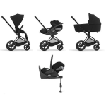 Cybex 4 in 1 Priam Sepia Black-Matt Black con Cloud T I-Size Plus e Isofix