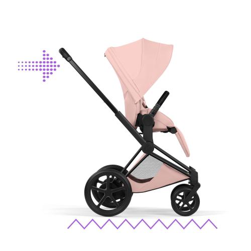 Cybex Passeggino ePriam Style Matt Black-Peach Pink