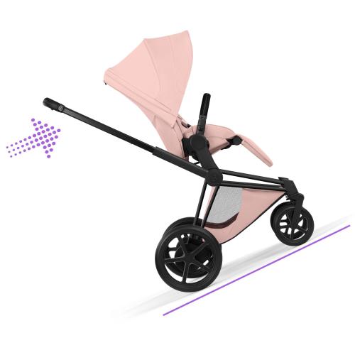 Cybex Passeggino ePriam Style Matt Black-Peach Pink