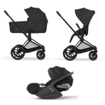 Cybex Trio Priam Comfort Matt Black-Sepia black con Cloud T i-Size Plus