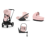 Cybex 4 in 1 Priam Peach Pink-Matt Black con Cloud T i-Size e Isofix