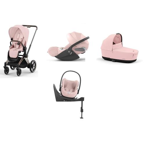 Cybex 4 in 1 Priam Peach Pink-Rosegold con Cloud T i-Size e Isofix