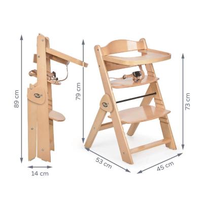 Ms Seggiolone Evolutivo Pieghevole Full Plus Naturale con cuscino grigio