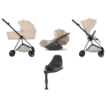 Cybex Mios Comfort 4 in 1 Matt black-Cozy Beige con Isofix