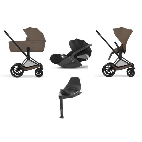 Cybex Priam Comfort 4 in 1 Matt Black-Coconut Brown con Isofix