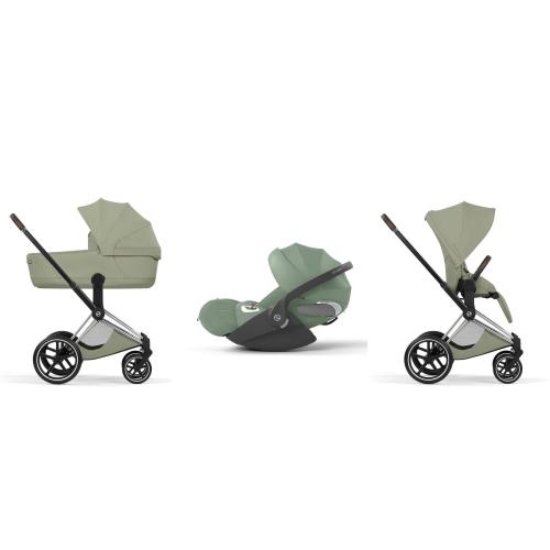 Cybex Priam Style Trio Chrome-Sage Green con Cloud T Plus