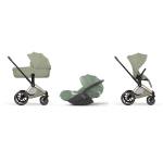 Cybex Priam Style Trio Rosegold-Sage Green con Cloud T Plus