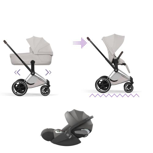 Cybex Trio ePRIAM Style Chrome-City Grey con Cloud T I-Size