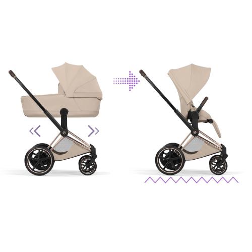 Cybex Duo ePriam Style Rosegold-Cozy Beige