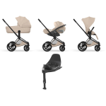 Cybex Priam Style 4 in 1 Matt Black-Cozy Beige con Isofix