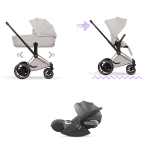 Cybex Trio ePRIAM Style Rosegold-City Grey con Cloud T I-Size