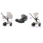 Cybex Trio ePRIAM Style Chrome-City Grey con Cloud T I-Size