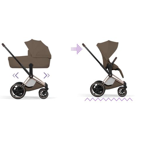Cybex Duo ePriam Style Rosegold-Coconut Brown
