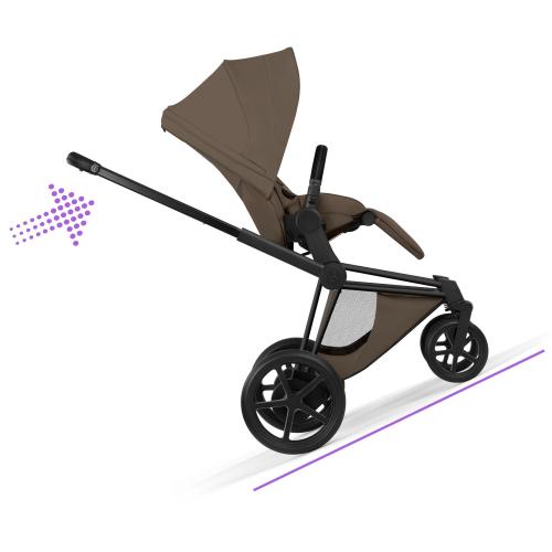 Cybex Duo ePriam Style Matt Black-Coconut Brown