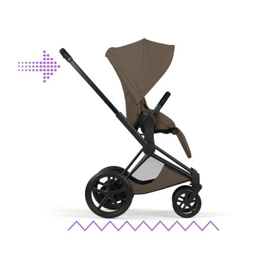 Cybex Duo ePriam Style Matt Black-Coconut Brown
