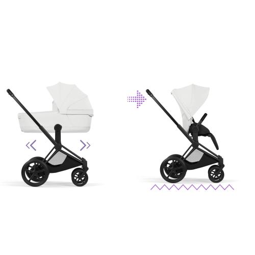 Cybex Duo ePriam Style Matt Black-Off White