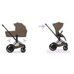 Cybex Duo ePriam Style Matt Black-Coconut Brown