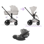 Cybex Trio ePRIAM Style Matt Black-City Grey con Cloud T I-Size