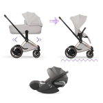 Cybex Trio ePRIAM Style Rosegold-City Grey con Cloud T I-Size