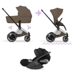 Cybex Trio ePRIAM Style Chrome-Coconut con Cloud T I-Size
