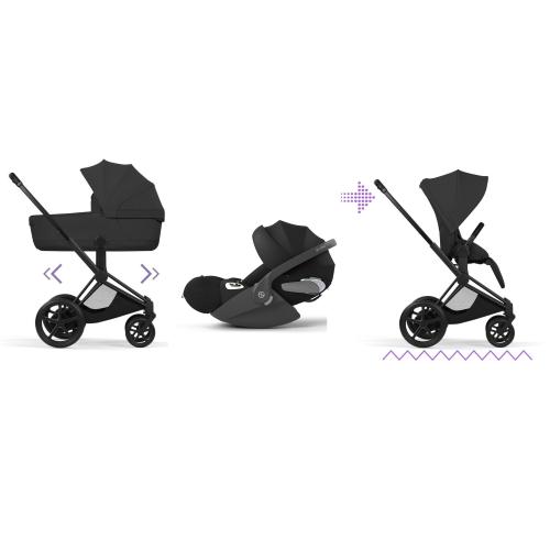 Cybex Trio ePriam Style Matt Black-Sepia Black con Cloud T I-Size