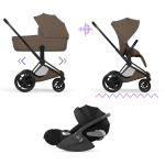 Cybex Trio ePRIAM Style Matt Black-Coconut con Cloud T I-Size