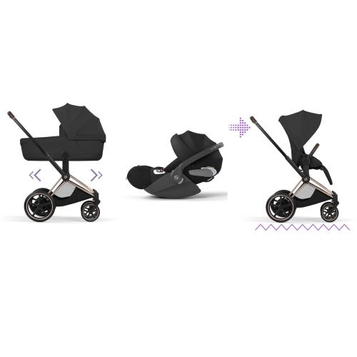 Cybex Trio ePriam Style Rosegold-Sepia Black con Cloud T I-Size