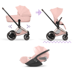 Cybex Trio ePRIAM Style Rosegold-Peach Pink con Cloud T I-Size Plus