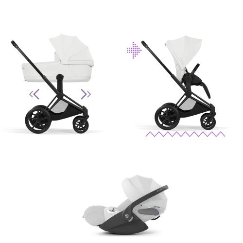Cybex Trio ePRIAM Style Matt Black-Off White con Cloud T I-Size