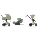 Cybex Trio ePriam Style Chrome-Sage Green con Cloud T Plus