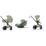 Cybex Trio ePriam Style Matt Black-Sage Green con Cloud T Plus