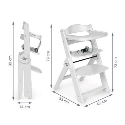 Ms Seggiolone Evolutivo Pieghevole Full Plus Bianco con cuscino Rosa