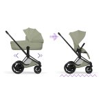 Cybex Duo ePriam Style Matt Black-Sage Green