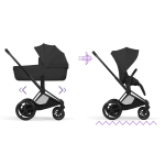 Cybex Duo ePriam Style Matt Black-Sepia Black